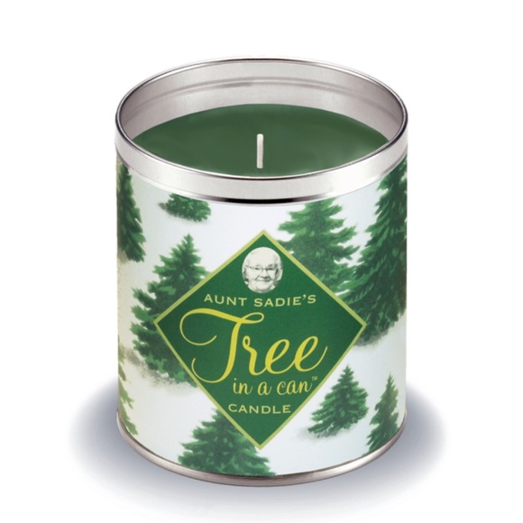 Aunt Sadie‘s Tree in a Can Candle - Green and Silver - Picture 4 of 5